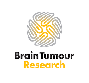 Brain Tumour Research logo in yellow and grey
